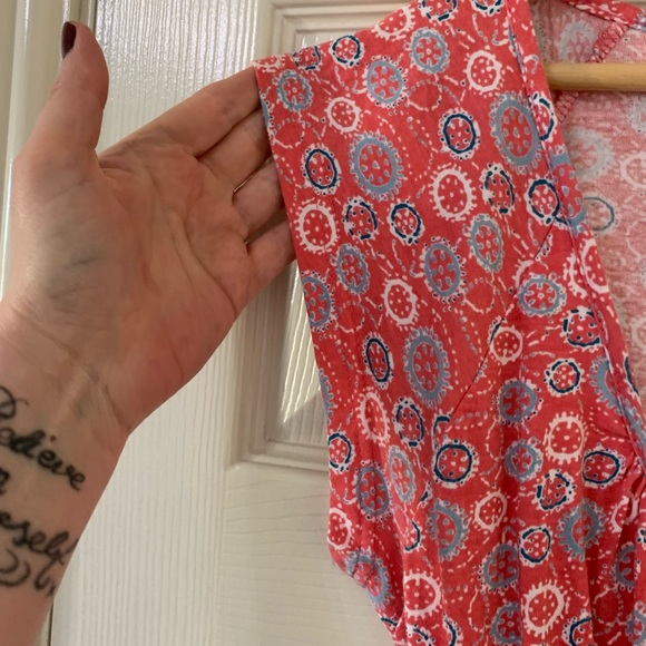 Pachamama Womens Top Size 2 Short Sleeve Tie Back UK 10 Summer Boho Holiday - Picture 5 of 8